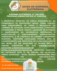 AVISO DE DISPENSA DE LICITAÇÃO Nº 024-2026