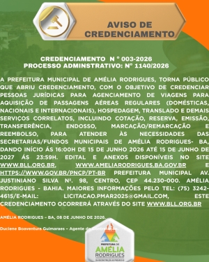 AVISO D CREDENCIAMENTO Nº 003-2026