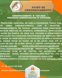AVISO DE CREDENCIAMENTO Nº 004-2026